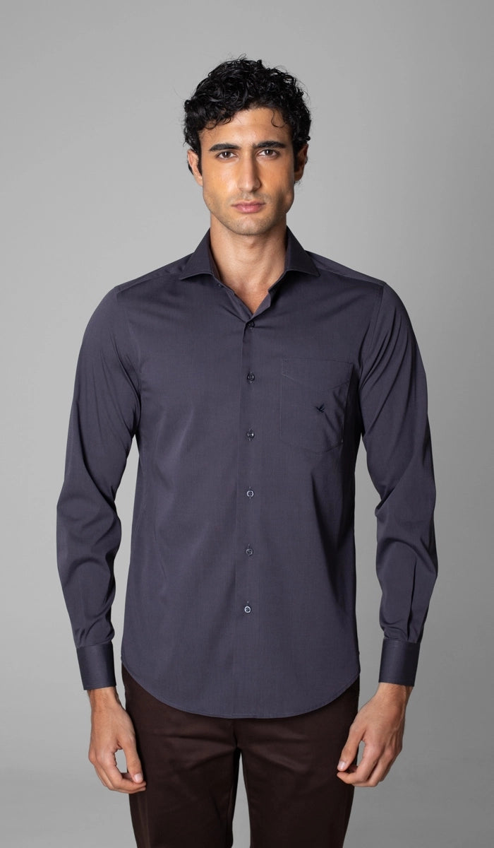 Camisa Manga Longa Lisa Fio A Fio