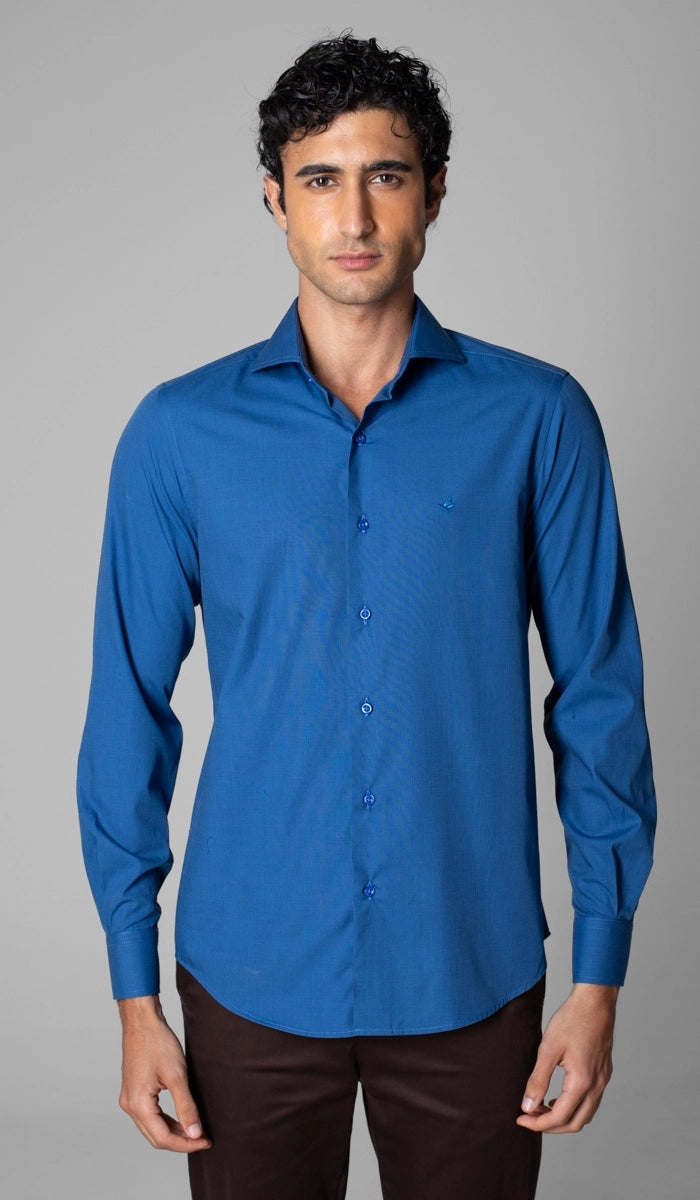 Camisa Manga Longa Lisa Fio A Fio