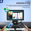 Multimídia Carro Universal Android e IOS com Tela 7P e Câmera de Ré